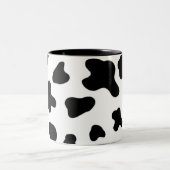 黒と白の牛柄 ツートーンマグカップ (中央)