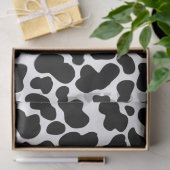 黒と白の牛皮模様 薄葉紙 (ギフト)