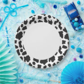 黒と白の牛 ペーパープレート (パーティー)