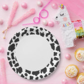 黒と白の牛 ペーパープレート (パーティー)