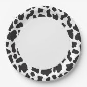 黒と白の牛 ペーパープレート (正面)