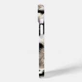 黒と白の牛 牛革 ファー 毛皮調 Case-Mate iPhoneケース (裏面 / 左)