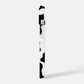 黒と白の牛 iPhone 15ケース (左側面)