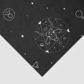 黒と白の牡牛座のゾディアック柄 薄葉紙 (詳細)