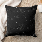 黒と白の牡牛座の星座パターン クッション (ブランケット)