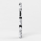 黒と白の犬のパターン |かわいい犬愛好家 Case-Mate iPhoneケース (裏面/右)