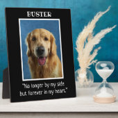 黒と白の犬のペットメモリアル写真キープセイク フォトプラーク (側面)