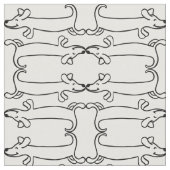 黒と白の犬の子犬模様 ファブリック (クローズアップ)