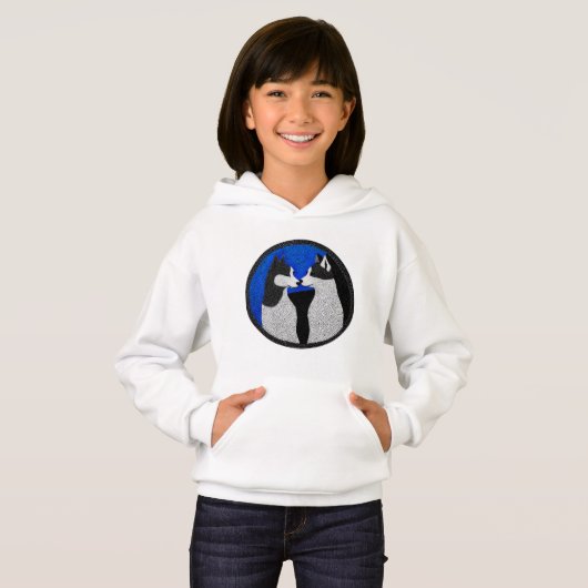 黒と白の犬 (正面フル)