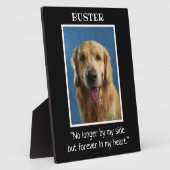 黒と白の犬 ペット追悼 フォト 記念品 フォトプラーク (側面)