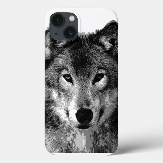 黒と白の狼の目 Case-Mate iPhoneケース (裏面)