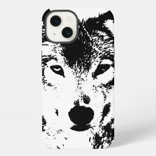 黒と白の狼 iPhoneケース (裏面)