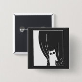 黒と白の猫たち 缶バッジ (正面&裏面)