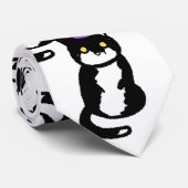 黒と白の猫のお祝いネクタイ ネクタイ (ロール)