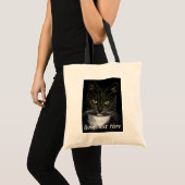 黒と白の猫のバッグ トートバッグ (正面(商品))