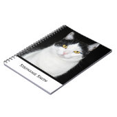 黒と白の猫の肖像画 ノートブック (左側)