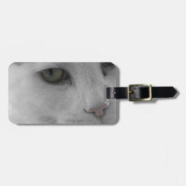 黒と白の猫の顔 ラゲッジタグ