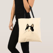黒と白の猫 かわいい子猫 トートバッグ (正面(商品))