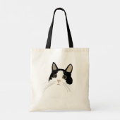 黒と白の猫 かわいい子猫 トートバッグ (裏面)