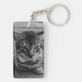 黒と白の猫 キーホルダー (裏面)