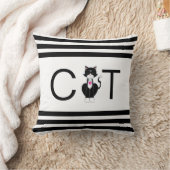 黒と白の猫 クッション (ブランケット)