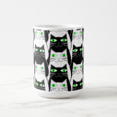 黒と白の猫 コーヒーマグカップ (中央)