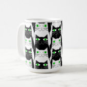 黒と白の猫 コーヒーマグカップ (正面左)