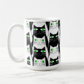 黒と白の猫 コーヒーマグカップ (左)