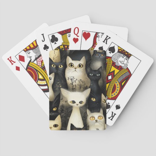 黒と白の猫 トランプ (裏面)
