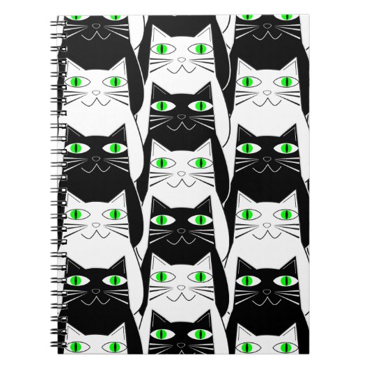 黒と白の猫 ノートブック (正面)