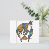 黒と白の猫 ポストカード (スタンド正面)