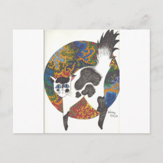 黒と白の猫 ポストカード