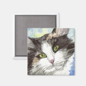 黒と白の猫 マグネット (正面/裏面)