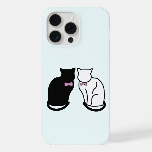 黒と白の猫 iPhoneケース (裏面)