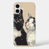 黒と白の猫 iPhone / iPad カバー (裏面)