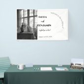 黒と白の白の表結婚の 横断幕 (トレードショー)