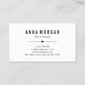 黒と白の目と唇のメイクアーティスト 名刺 (裏面)