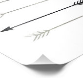 黒と白の矢印アート フォトプリント            (角)