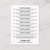 黒と白の石けんの香りの成分リストロゴ 名刺 (裏面)