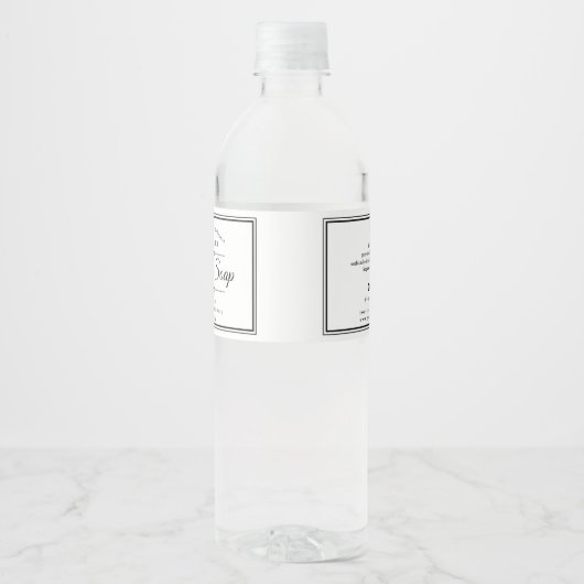 黒と白の石鹸ラベル ペットボトルラベル (正面)