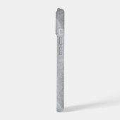黒と白の砂の波紋 iPhone 15ケース (左側面)