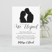 黒と白の秘密の結婚式招待状 招待状 (スタンド正面)