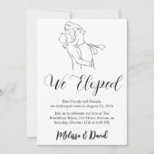 黒と白の秘密の結婚式招待状 招待状 (正面)