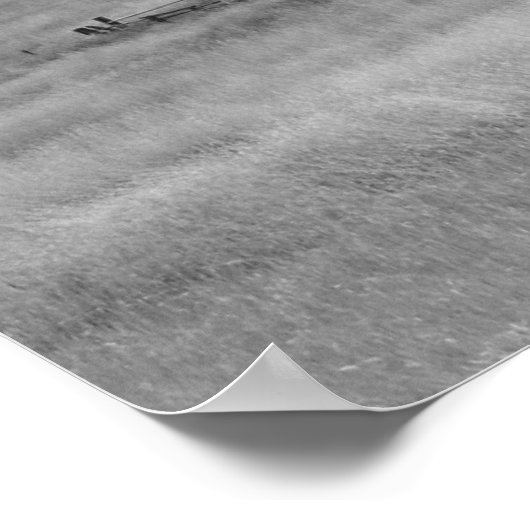 黒と白の納屋の風景ポスター ポスター (角)