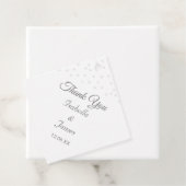 黒と白の結婚式に真珠のアクセント フェイバータグ (インサイチュ)