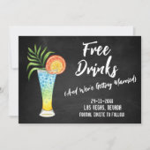 黒と白の結婚式の日付カードを保存 セーブザデート (正面)