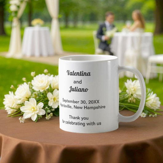黒と白の結婚式用マグカップ コーヒーマグカップ