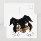黒と白の絵はがき ポストカード (正面/裏面)
