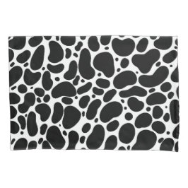 黒と白の線ブラシストローク 枕カバー