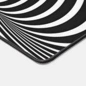 黒と白の緩和曲線 デスクマット (コーナー)